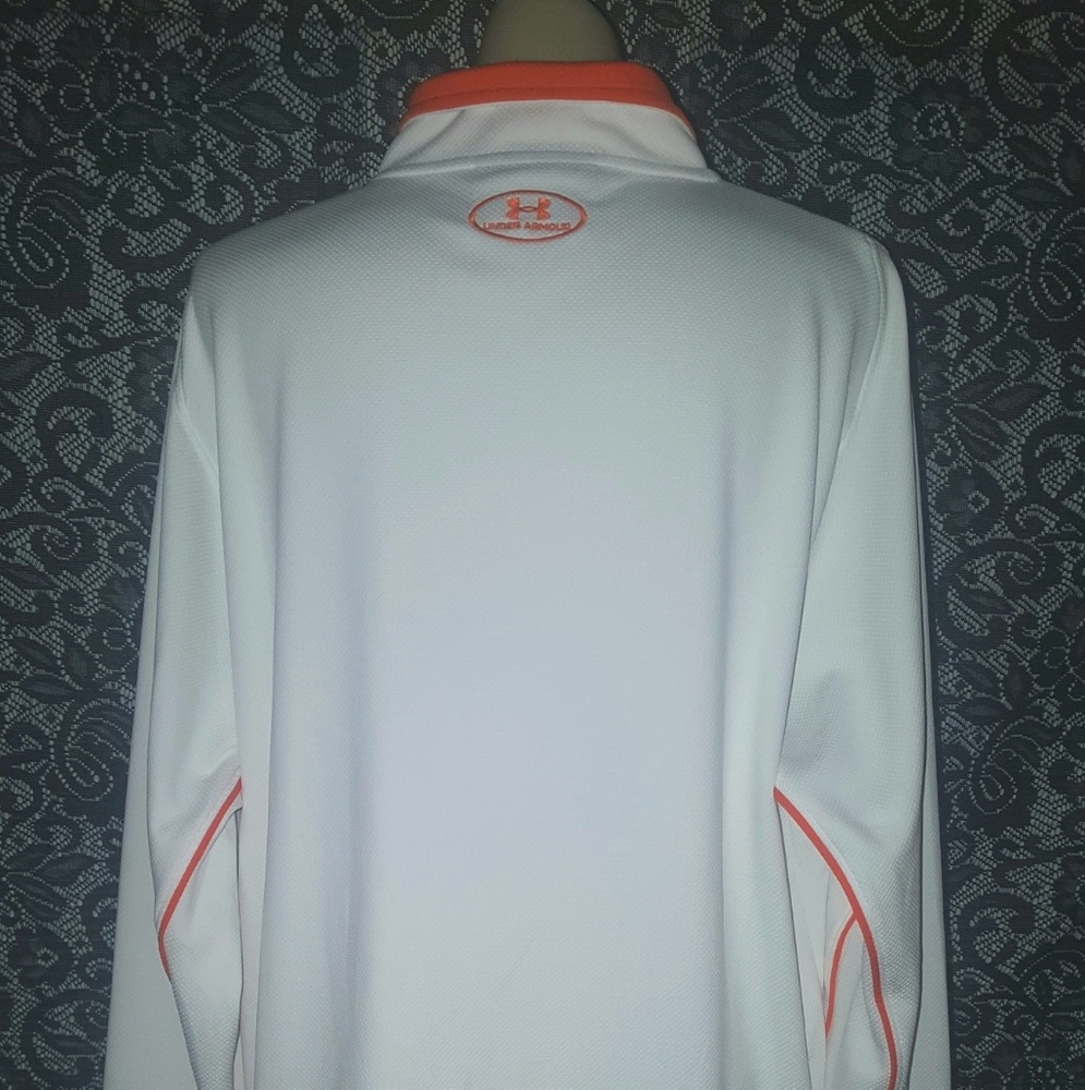 ☠NWT UNDER ARMOUR HARLEY ORANGE LOGO ZIP JACKET - Picture 4 of 5